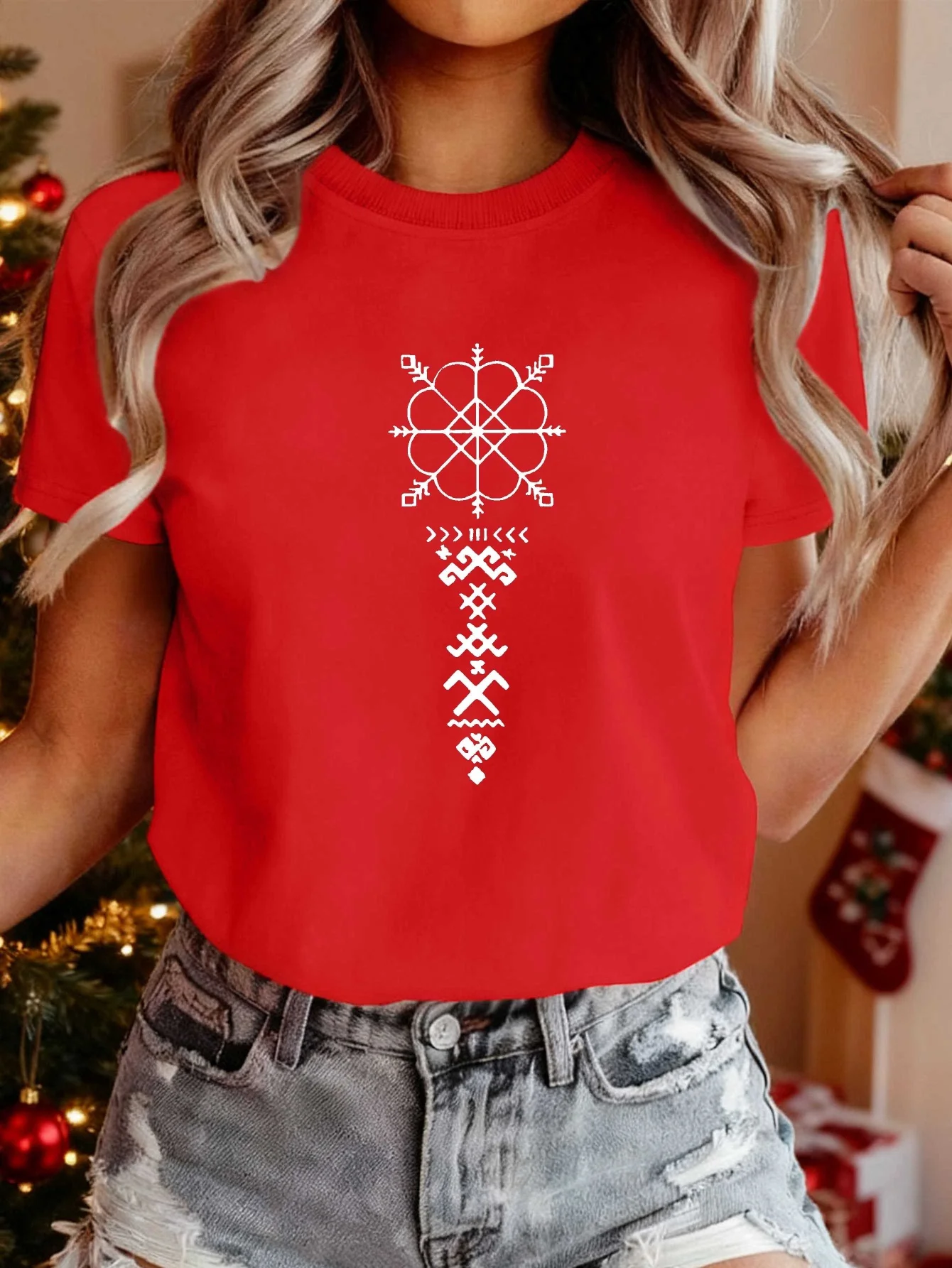 Cultural Fun Latvia Damen-T-Shirt aus reiner Baumwolle, bequem, lässig, modisch, Rundhalsausschnitt, Damen-Oberteil, locker, trendig, kurze Ärmel – Detail 4