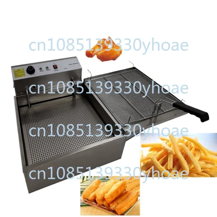 Electric Fryer Oil Stick Deep-Fried Pot T20l Donut Fried Machine Oil Drain Valve with Pressure Net Deep-Fried Pot