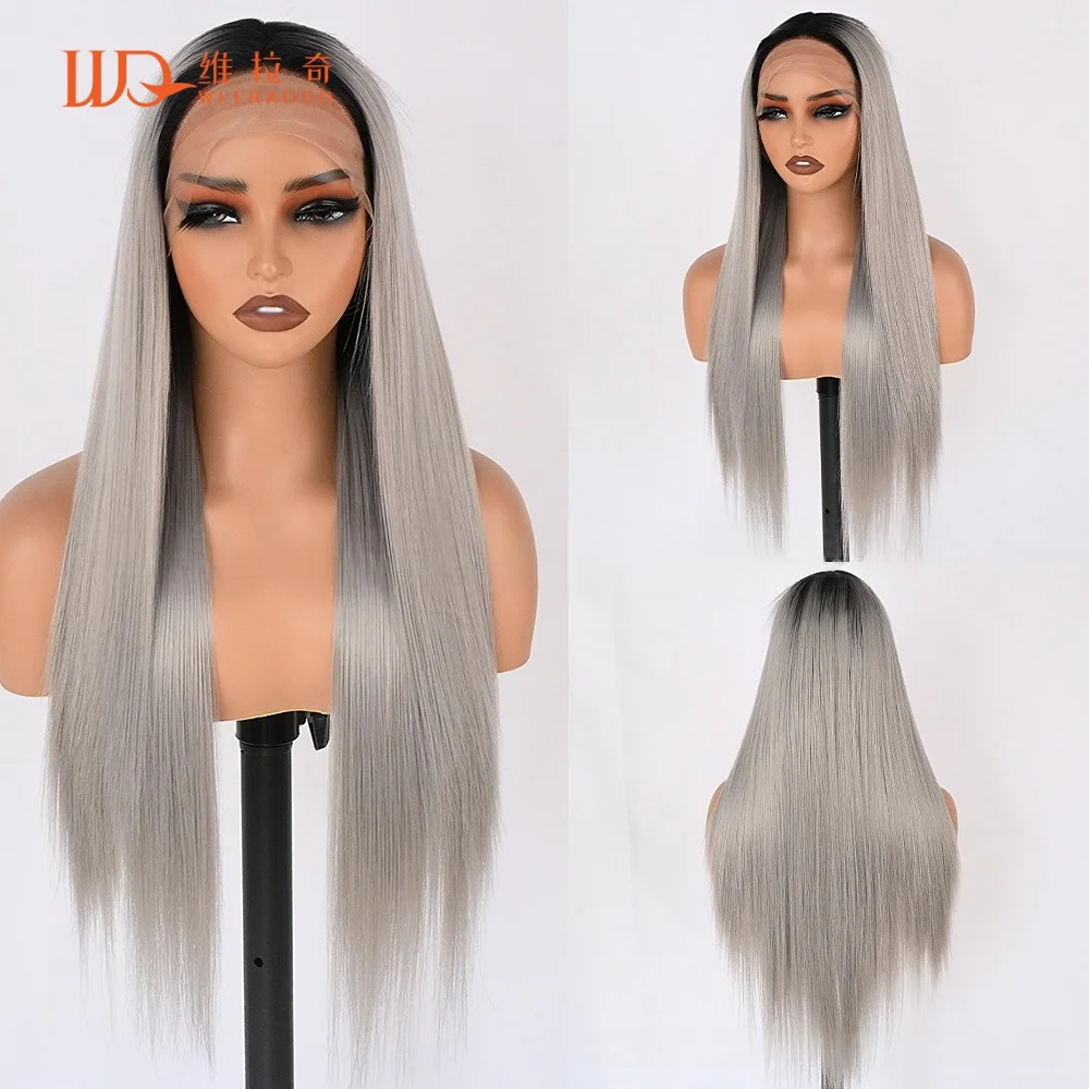 28-inch-straight-dark-root-ombre-silver-grey-lace-front-wig-13x4-lace-frontal-glueless-heat-resistant-synthetic-ash-grey-cosplay