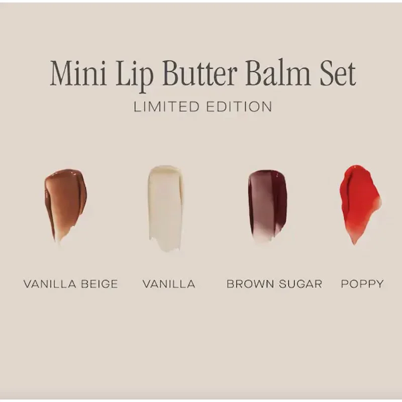 5g 4pcs Summer Fridays Mini Lip Butter Balm Set Moisturizing  vanilla beige Brown Sugar top quality Makeup Fast Ship Gift Kit