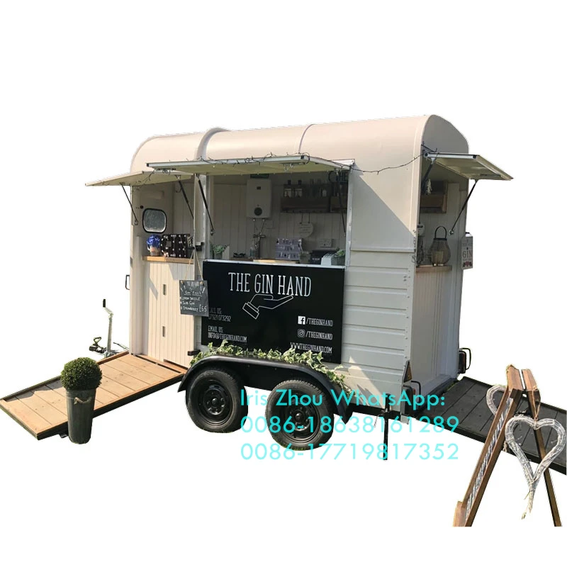 China customized as photo catering trucks food truck mobile food trailer for sale, horse box bar food trailer