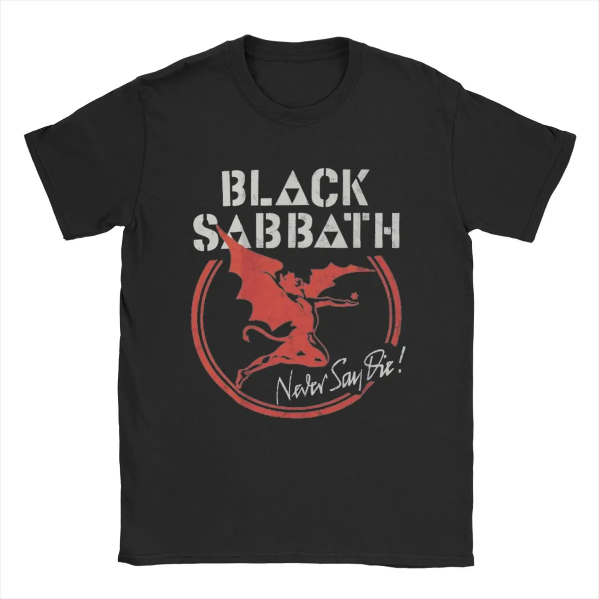 Men's T-Shirts Black Cool Sabbaths Novelty Cotton Tee Shirt Short Sleeve T Shirt Round Collar Tops Gift Idea