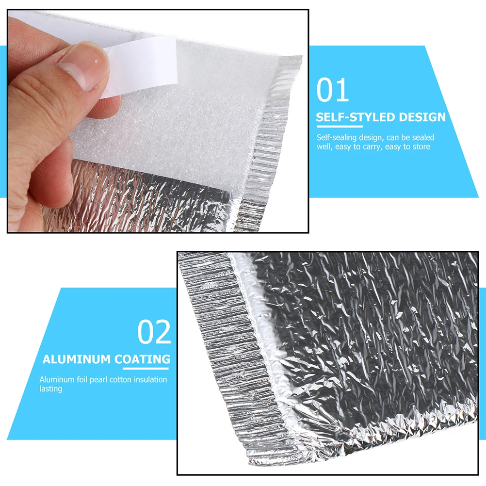 

100 Pcs Insulation Bags Package Insulated for Groceries Shipping Portable Thermal Small Hot Food Pouch