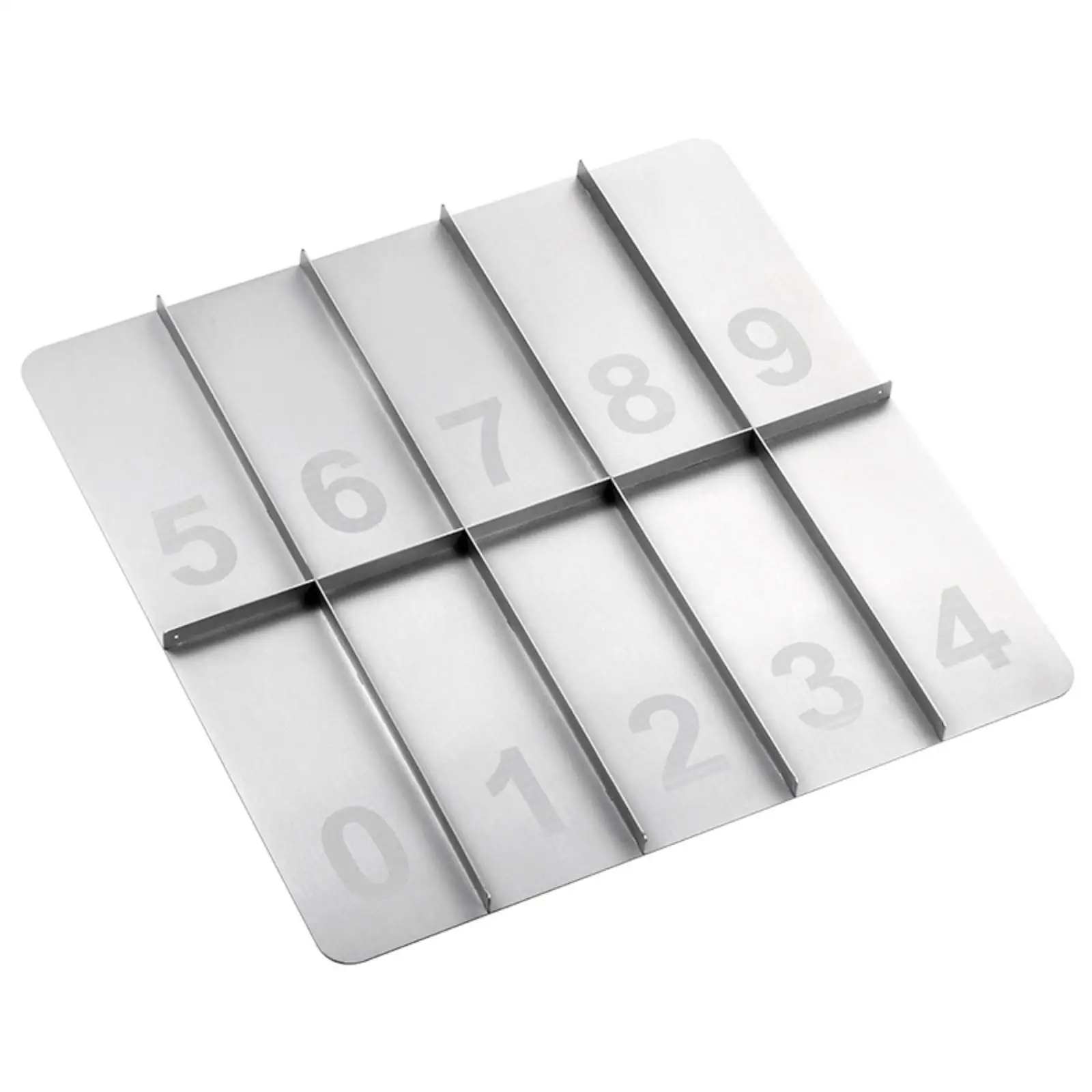 Stainless Steel Beverage Tray Rack with Numbered Slots for Bar Counter Organization Service