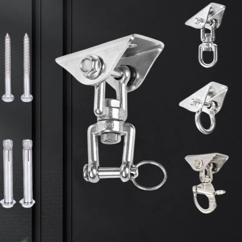 Heavy‑Duty 304 Stainless Steel Hanging Anchor Plate Hook Swing Hammock Chair Sandbag Fix Bracket Yoga Accessory
