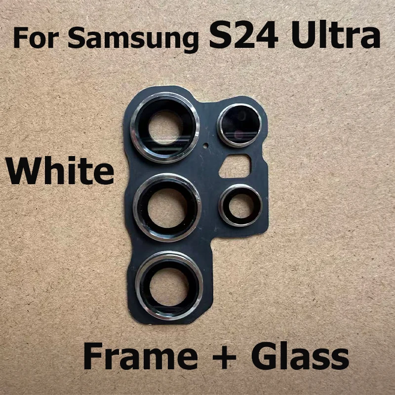 Rear Camera Glass Lens Cover For Samsung Galaxy S24 Ultra Back Camera Frame Holder Replacement Parts