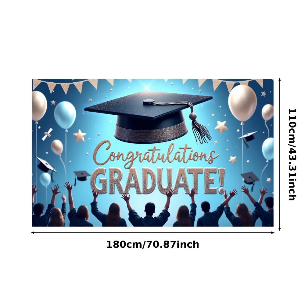 Photo Prop Star Elements Graduation Decoration Achievement Banner Fabric Material Event Banner For Photo Shoot Student Party