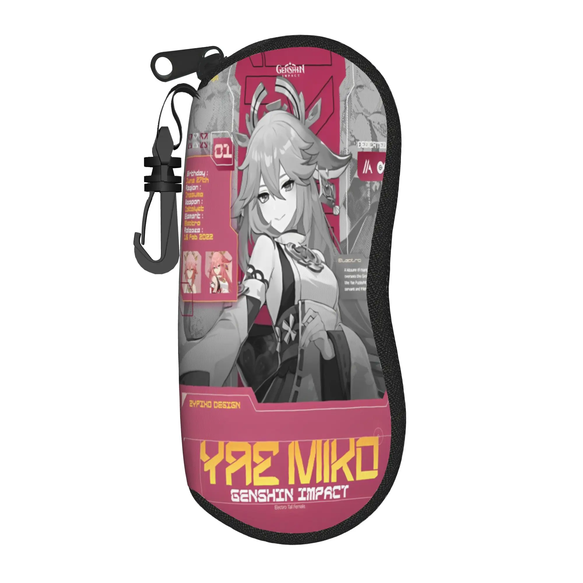 Harajuku yae miko genshin impact Glasses Case New Box  Eyeglasses Storage Box Anti-Pressure Eye Contacts Case