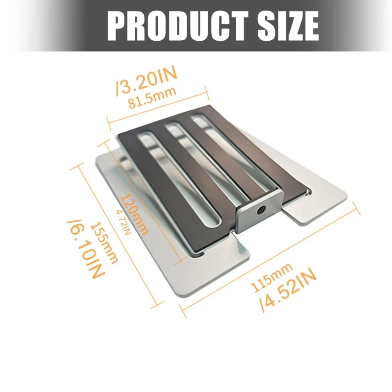 83CE Tilt Aluminum Alloy Desktop Speaker Stand With Nonslip Pad Detailing And Structural Reinforcement For Sound Systems