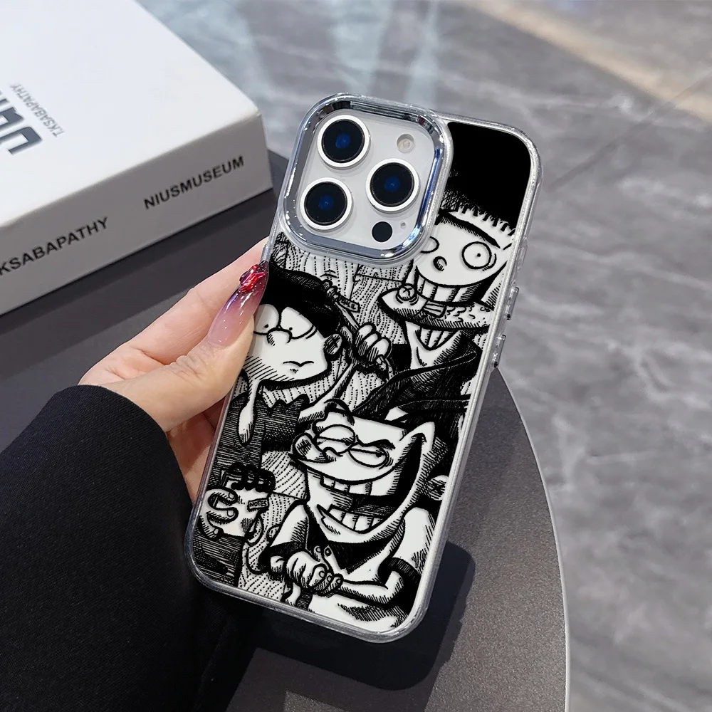 حافظة هاتف كارتونية E-Ed Edd N Eddy لهاتف آيفون 17 16e 16 15 14 13 12 11 mini Pro Max X XR XSMAX 8 Air Plus غطاء ناعم شفاف #6