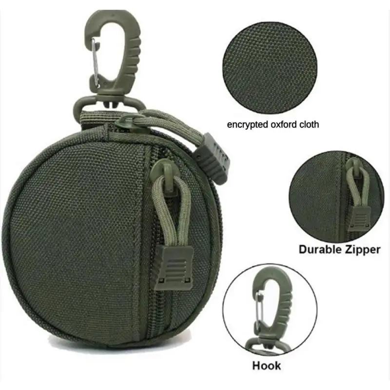 1000D Tactical EDC Pouch Molle Wallet Bag Portable Key Coin Purse Waist Fanny Pack Earphone Bag Mini Key Holder Pouch Hunting