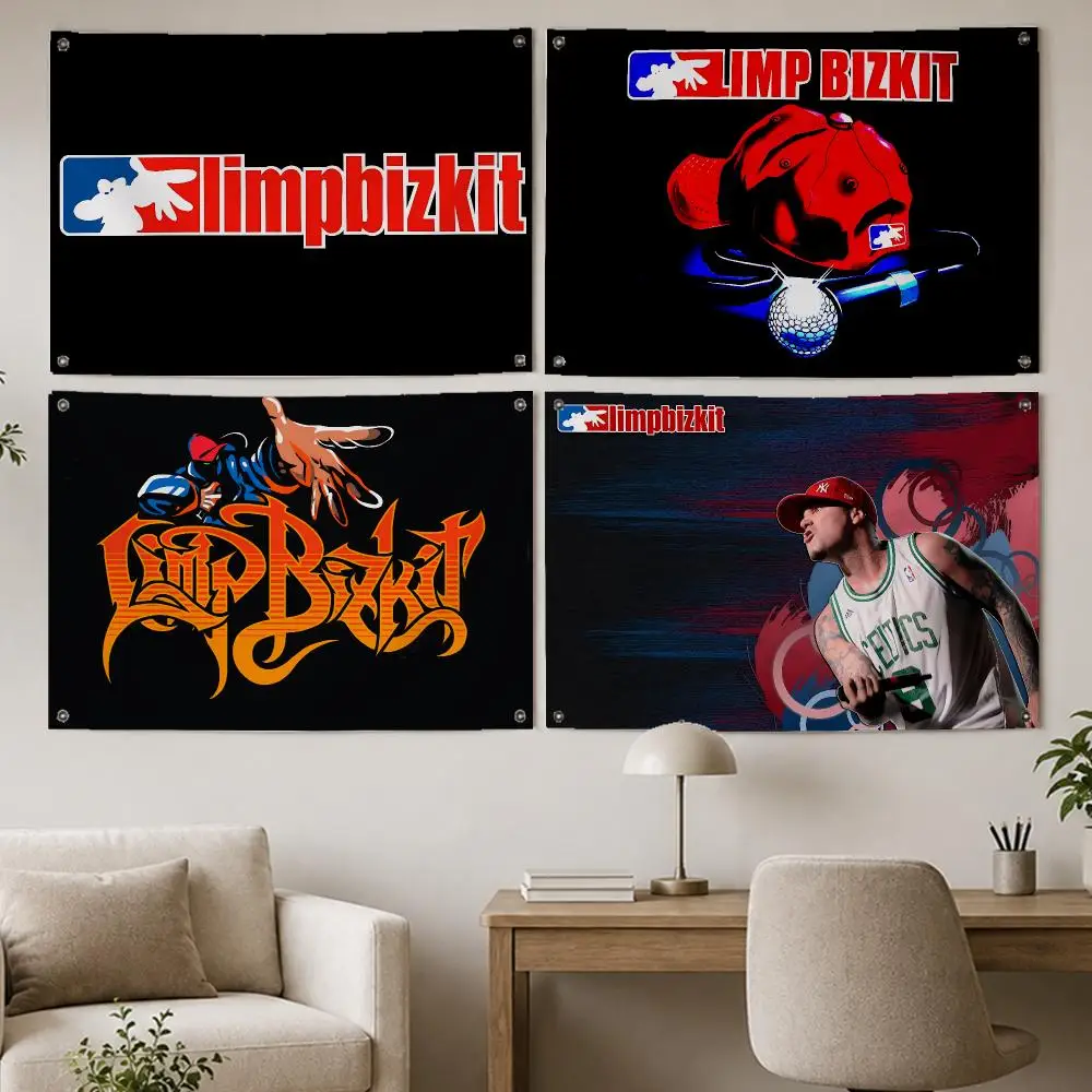 Limp Bizkit Nu Metal Flags Room Home Decor Wall‑Hanging Art Banner, Outdoor for Bedroom Party Background Decoration