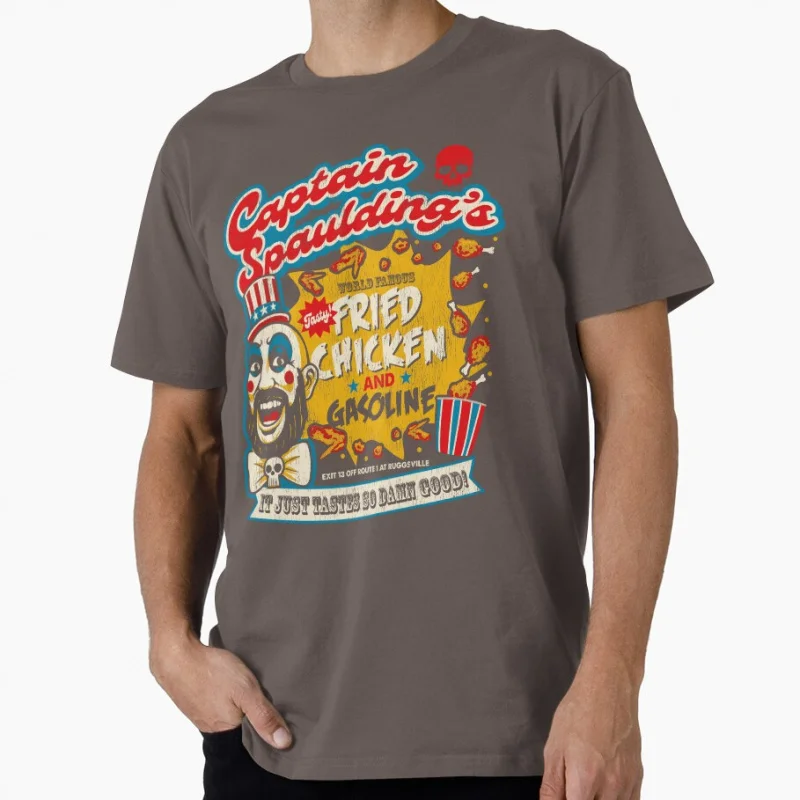 Captain Spaulding Famous Chicken Worn The Devil's Rejects Horror films Scary Halloween Gift t shirt Large size Tops S-6XL