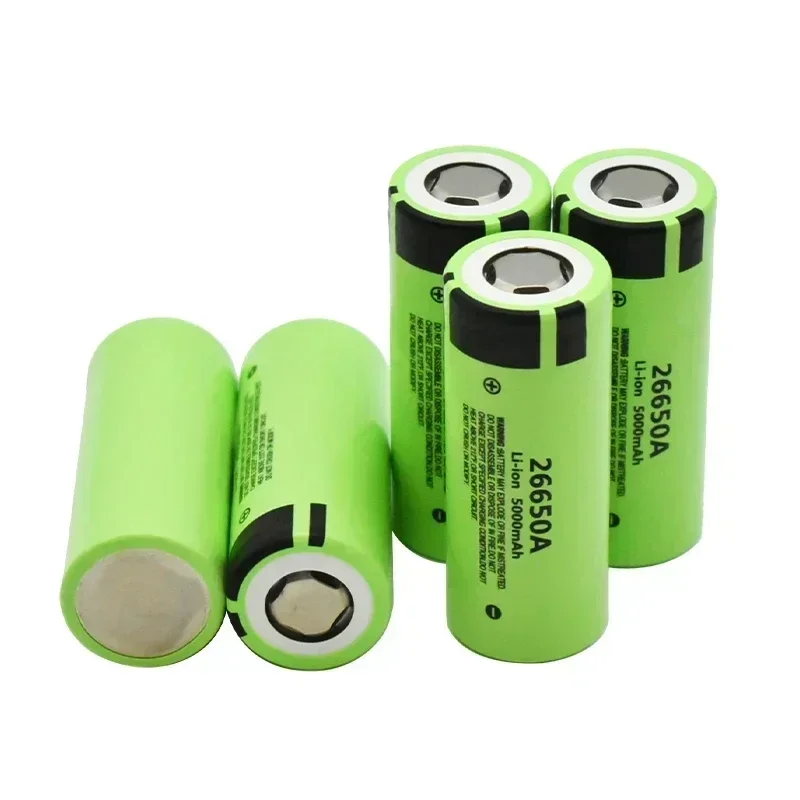 Batteria al litio 26650A 3.7V 5000mah Batteria ricaricabile per torcia a luce forte ad alta capacità