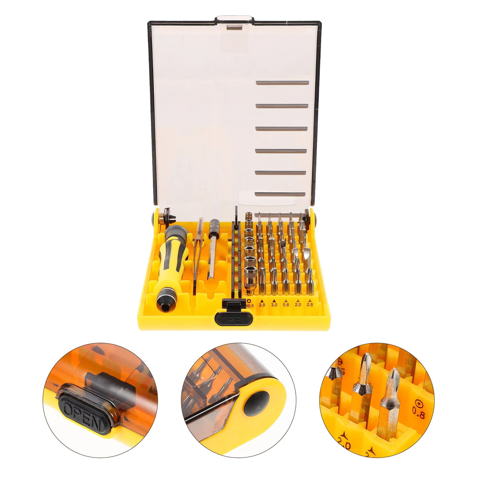 

Screwdriver Set 45# Steel Multi function Repair Kit Electronics Tools Manual Phone Accessory Disassembly Storage Case High