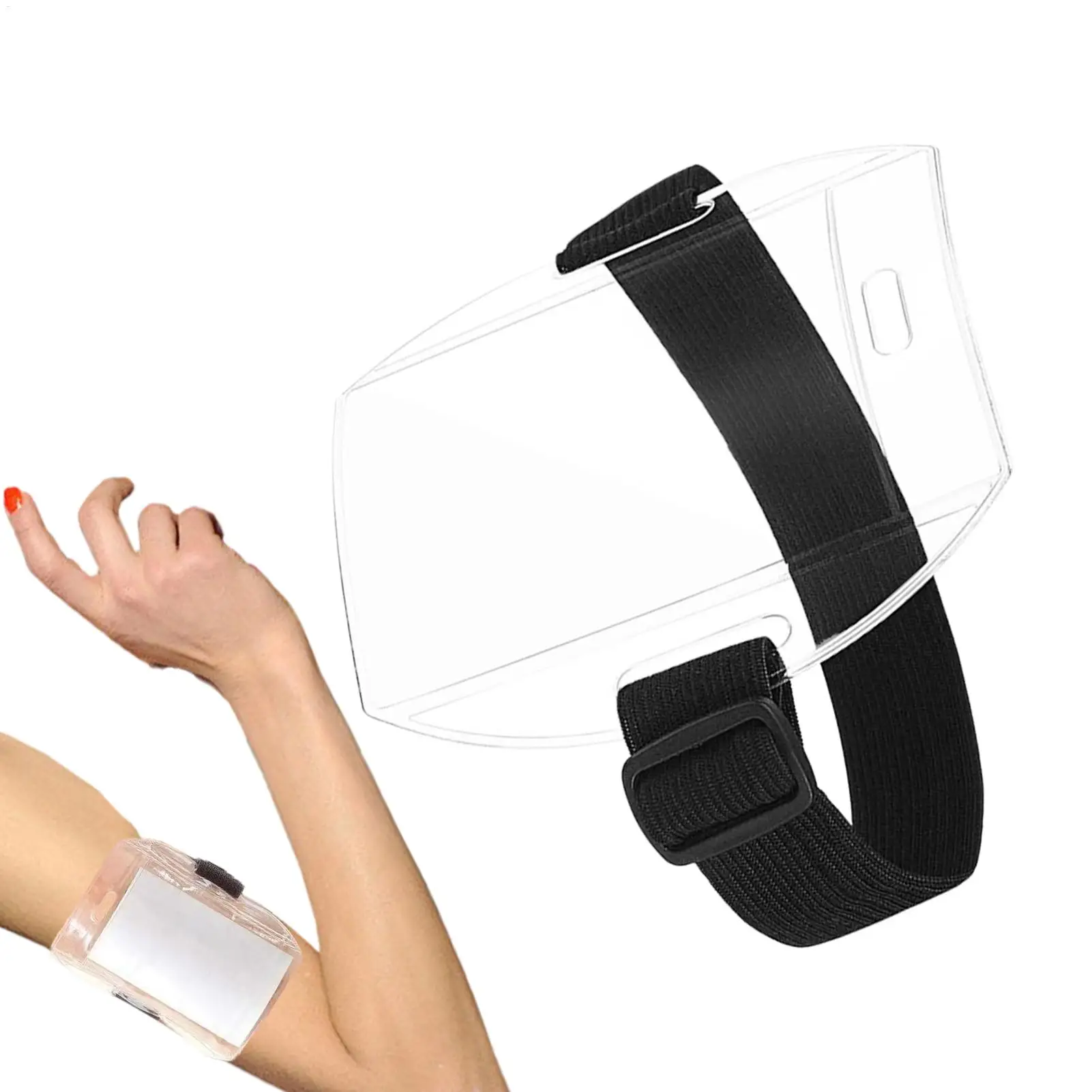 Ski Lift Ticket Holder Adjustable Armband Badge Protector Soft Arm Tickets Pocket Portable Ski Pass Organizer for Adults kids