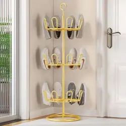 Multifunctional rotary shoe drying rack iron outdoor balcony metal floor type thickening and coarse simple shoe drying machine