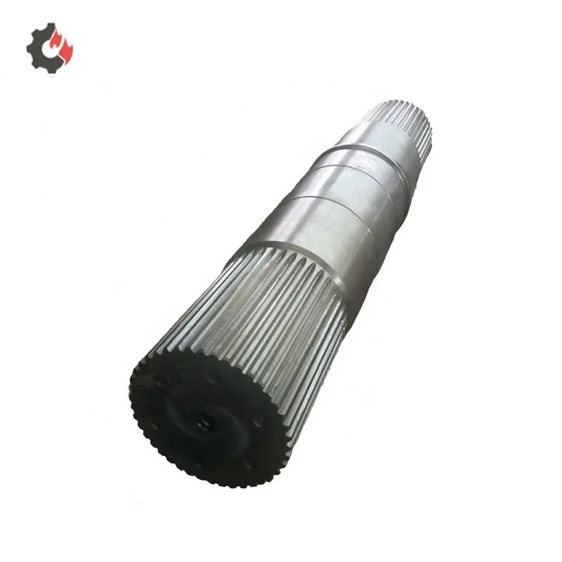 WangLi CNC Machinery custom pinion shaft drive main shaft OEM Forging Steel transmission Large Spline Shaft