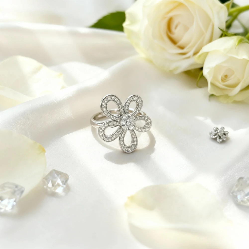 

Модное кольцо с цветком 2026 для женщин, очаровательные модные украшения, подарок на день Святого Валентина