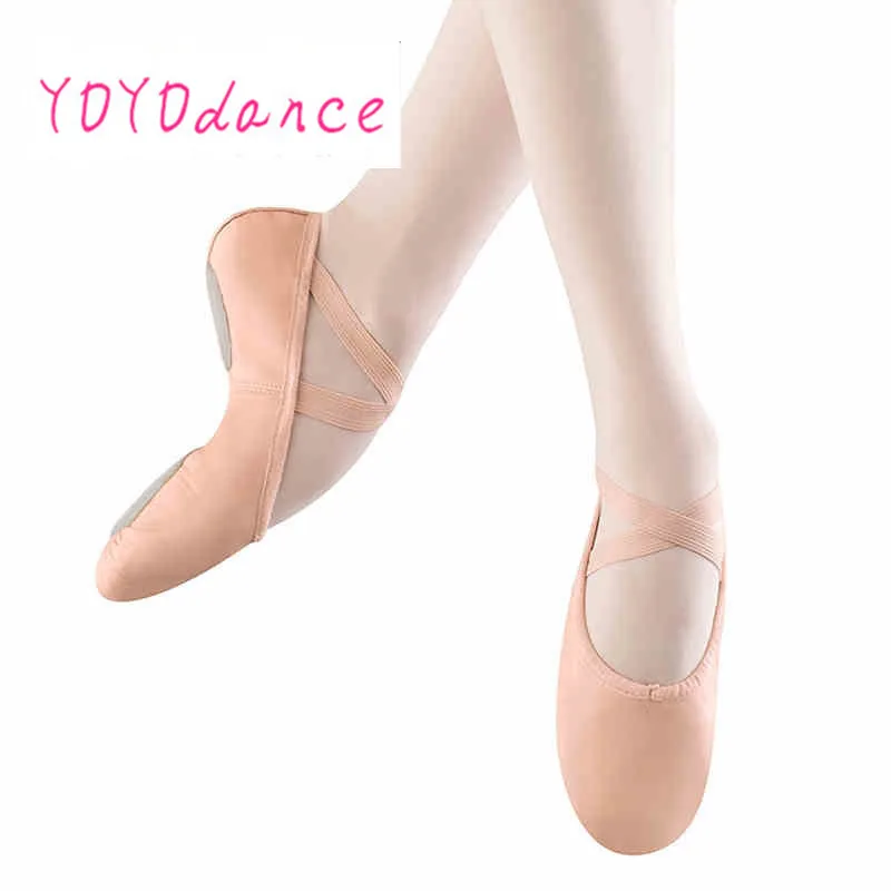 Factory Sale Full Sole and Splite Shoe Women Kids Soft Leather Ballet Shoes Wholesale