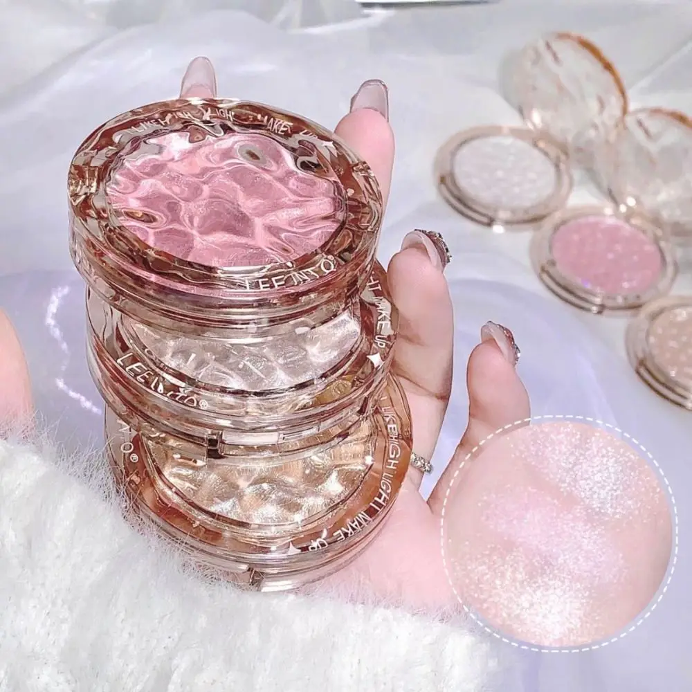 Palette di ombretti Crystal Bright Bright Powder Pearl Evidenziatore in polvere facile da indossare High Gloss Brighten