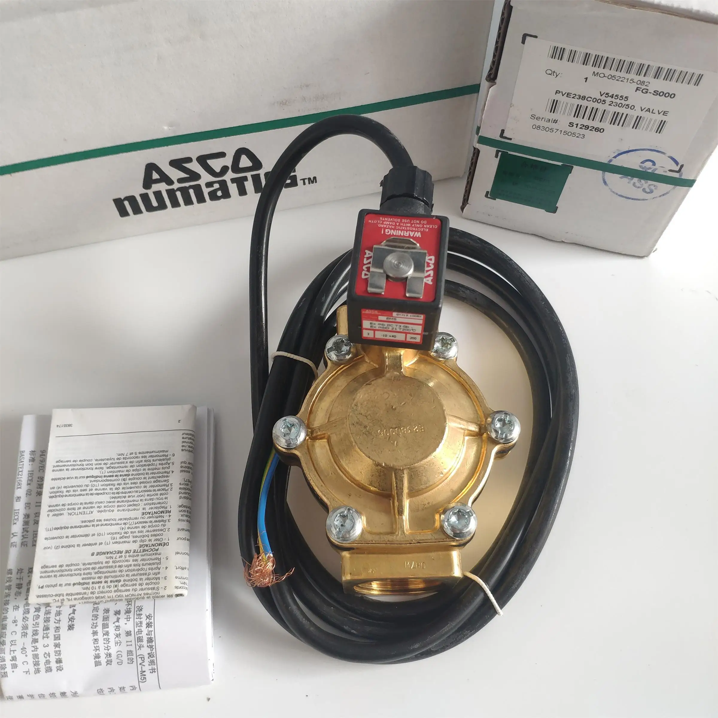 ASCO Explosion-Proof Solenoid Valves From The United States, Including Models Pvg553a001ms
