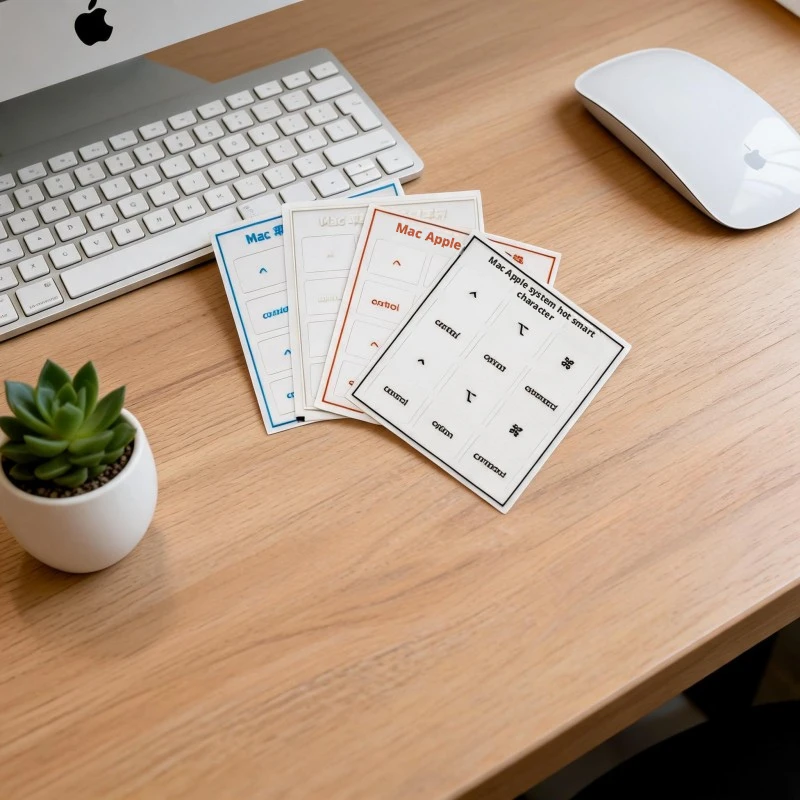 Mac Os Hotkey Icons Rub-On Transfer Stickers Command Option Control Symbol Decal for Mechanical Keyboard Keycap