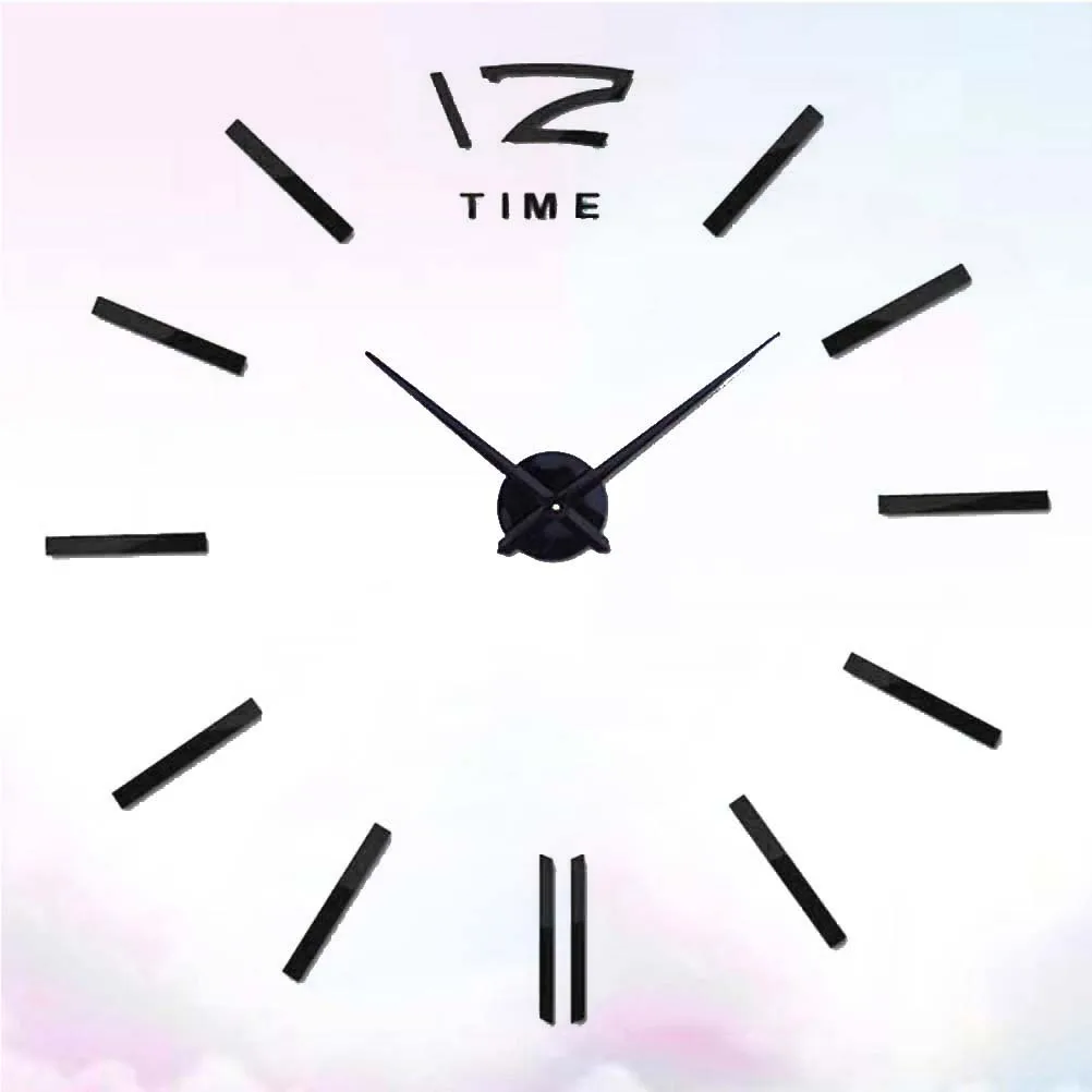 

1pc 3D Digital Acrylic Mirror Hanging Decor Silent Non-Ticking Easy Read Living Room Office Meeting Room Diy Wall Hanging Clock