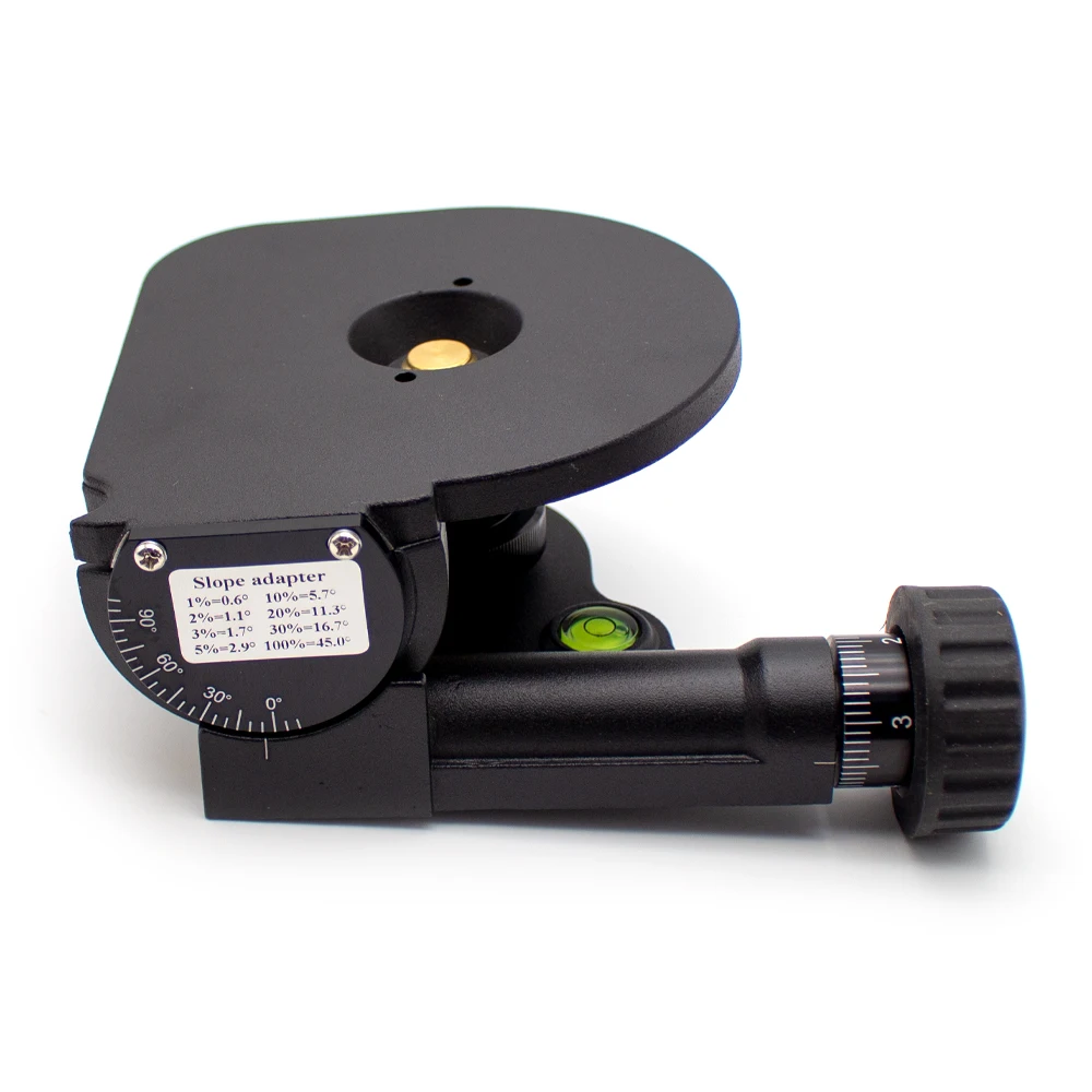 Verstellbare Neigungsplattform für Laser-Nivelliergerät / Rotationslaser / Stativ – 0-90° °   Präzisions-Neigungsmesser, Metallkonstruktion, 5/8-Zoll-Gewinde