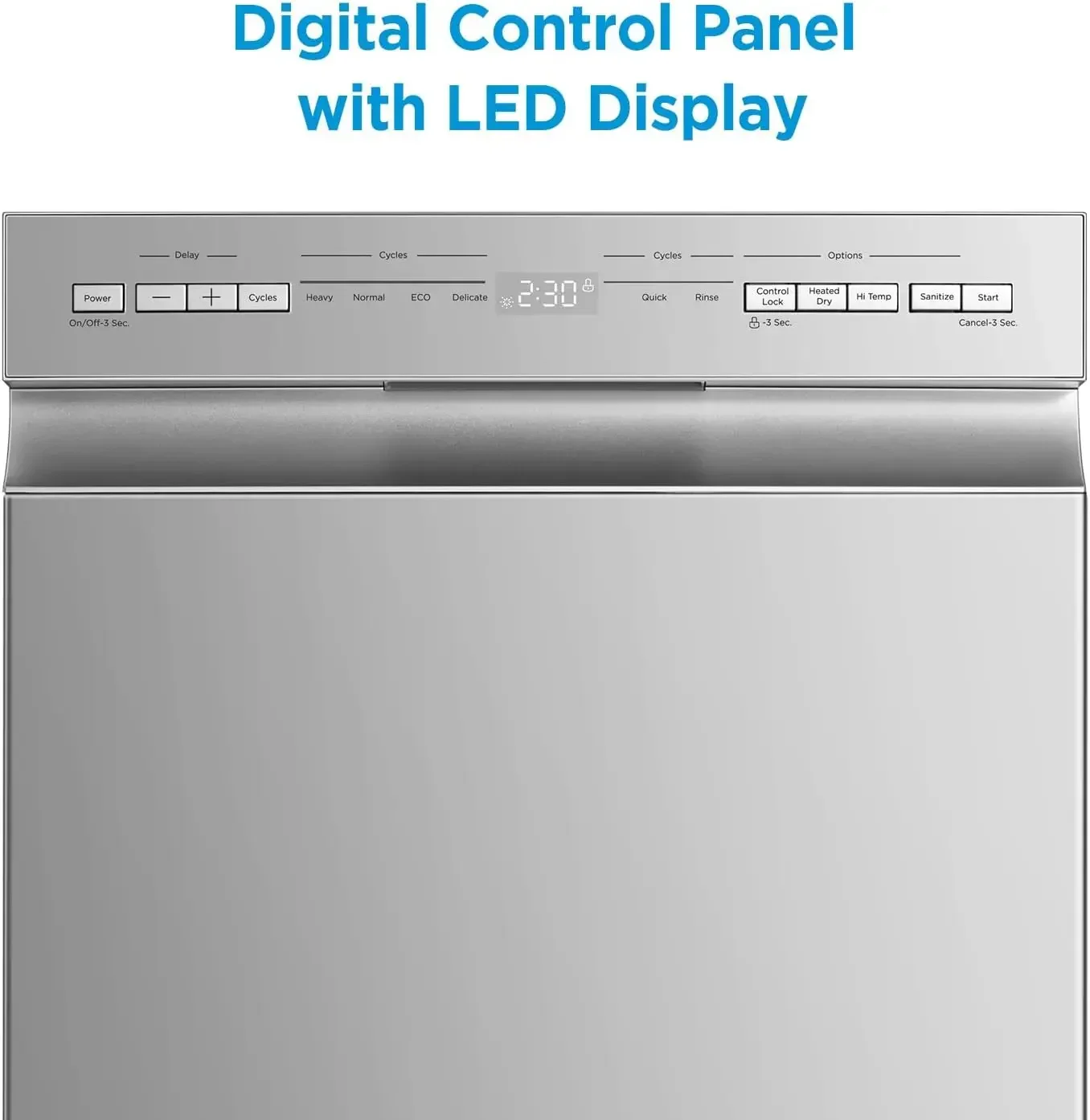 Midea MDF18A1AST Built-in Dishwasher with 8 Place Settings, 6 Washing Programs, Stainless Steel Tub, Heated Dry, Energy Star