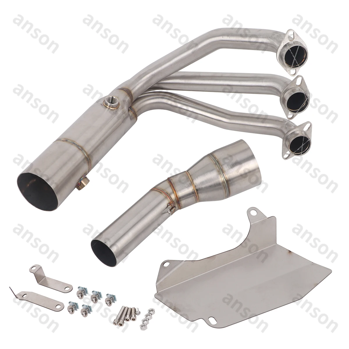 Escape Exhaust Header Link Pipe Slip On For CF-Moto 675SR-R 675NK 675SS 2024 2025 Exhaust Front Pipe fit 51mm Muffler 2 sensors