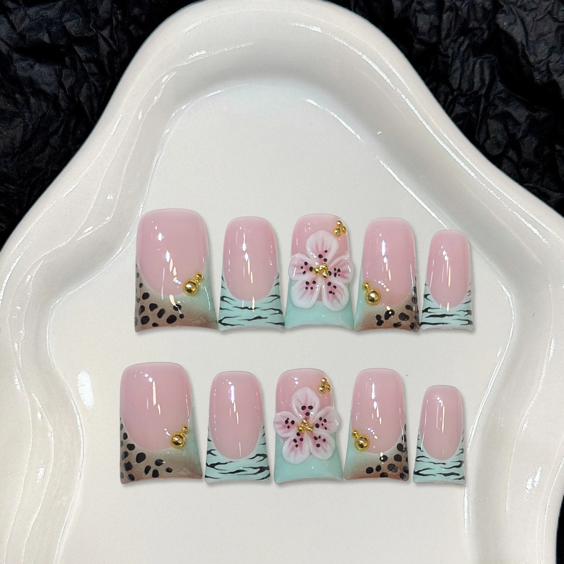 10 stuks opdruk nagels eendbek - Pressed Flower Art recensie en prijs