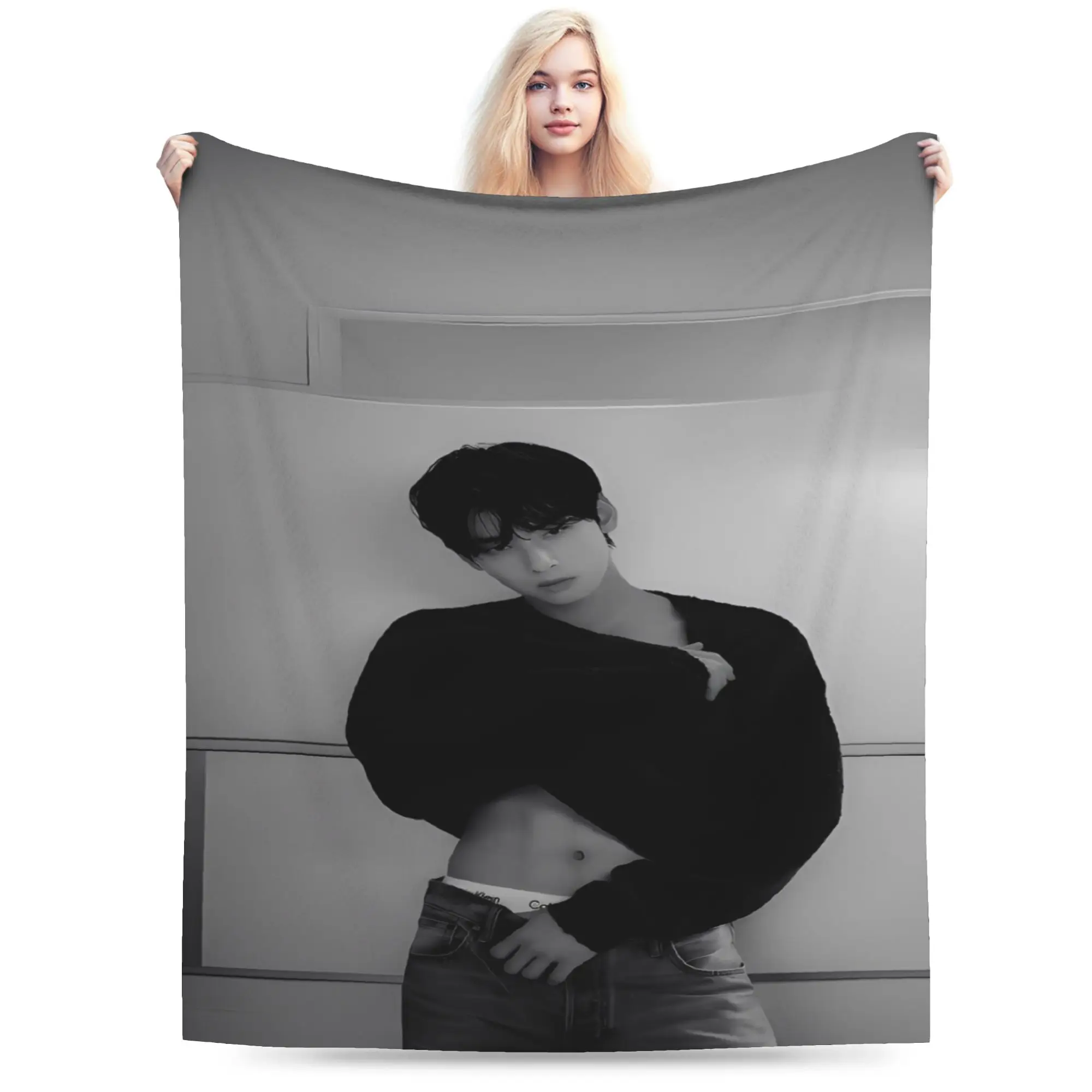CHA EUN WOO kpop ASTRO idol Blanket Fleece  Comfortable Super Soft Throw Blanket for Bed Bedspreads