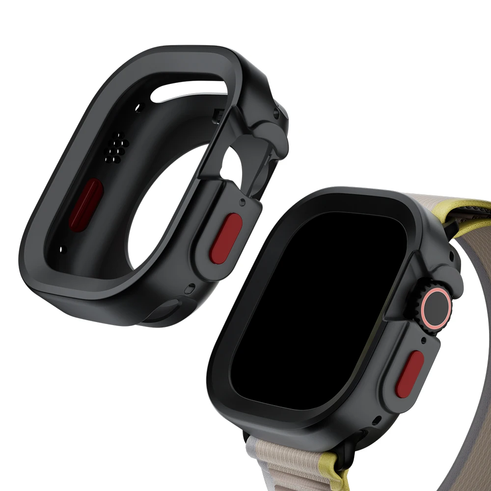 URVOI Hülle für Apple Watch Ultra 3 2 Serie 11 10 9 8, weiche TPU-Hülle, galvanisierter, matter Stoßfänger für iWatch-Schutzzubehör