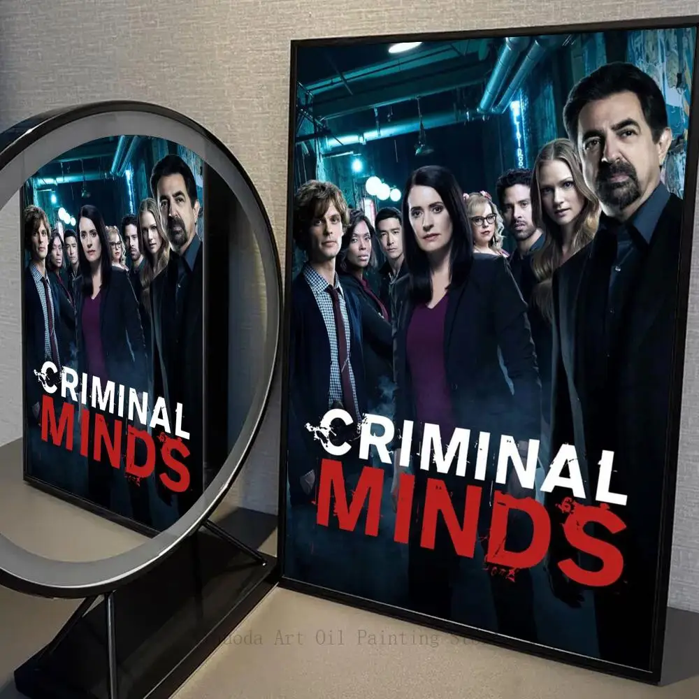 1PC C-Criminal M-Minds TV Series Poster Self-adhesive Art Waterproof Paper Sticker Coffee House Bar Room Wall Decor