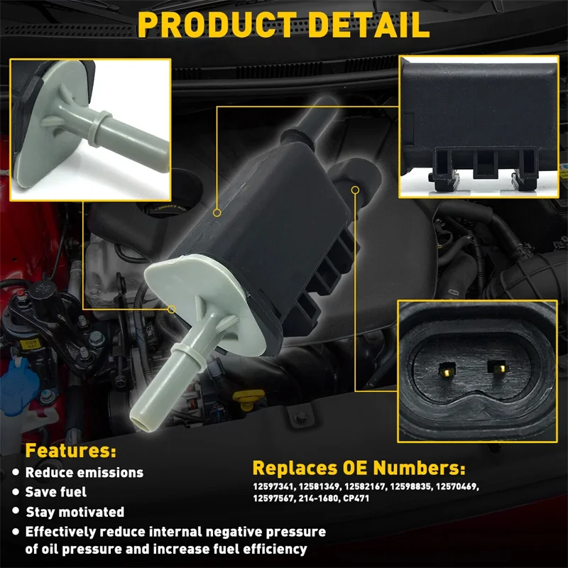 صمام تطهير علبة البخار 214-1680 12597567 911-032 يناسب بويك كاديلاك شيفروليه تشيفي جي إم سي اكسبريس سيلفرادو سوبربان سافانا #5