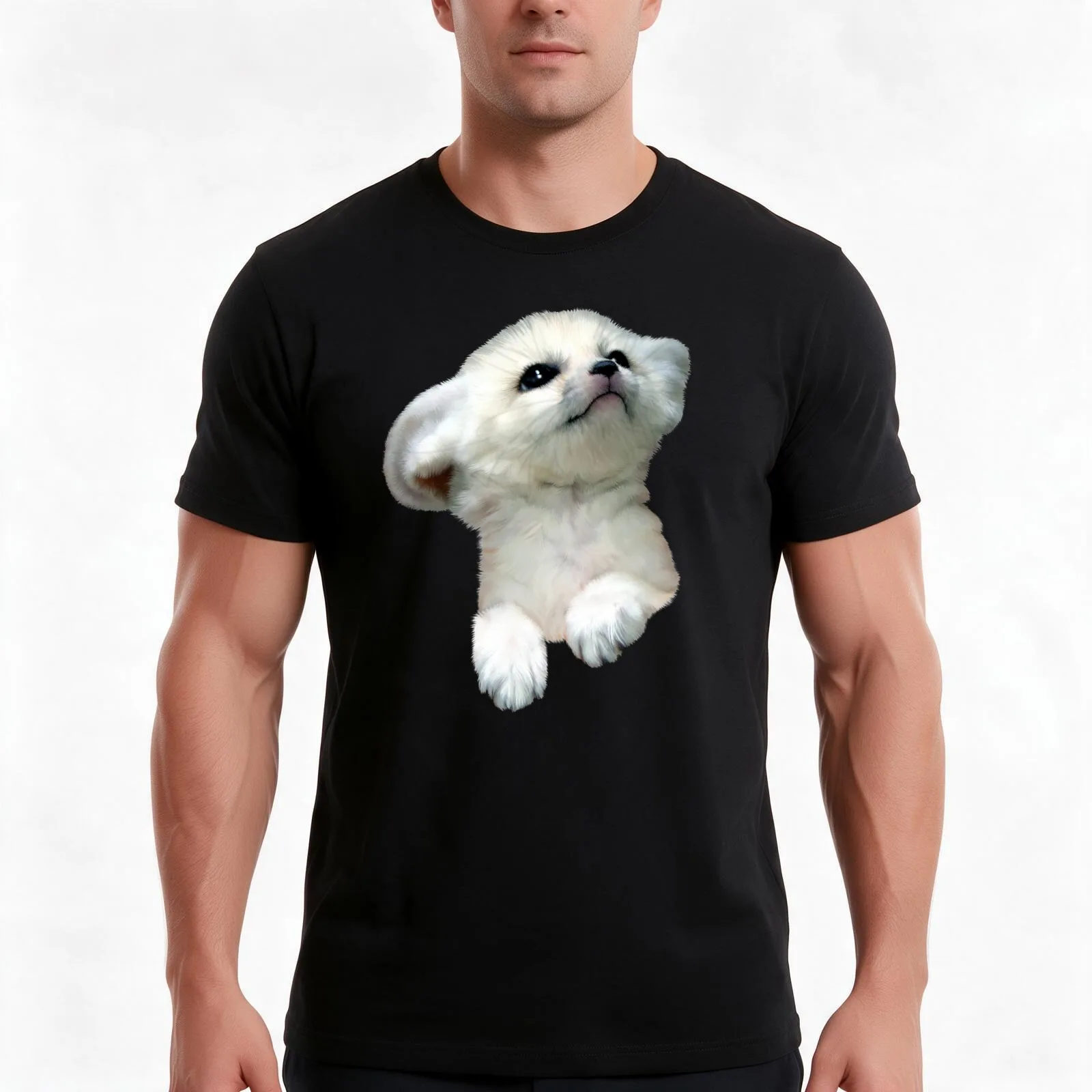 Arctic Fox _ The Endangered T-Shirt Summer Casual Cotton Tee Oversized Streetwear Tops Vintage Graphic Print 100% Cotton