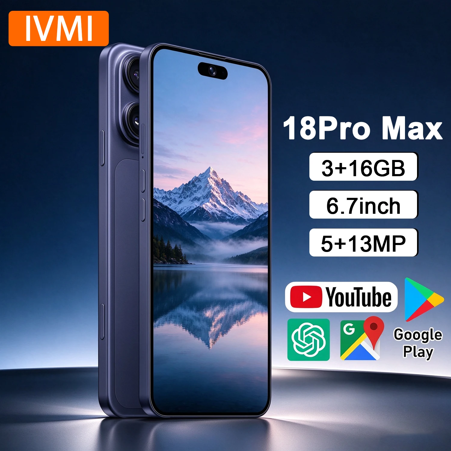 IVMI Smartphone 18Pro Max Mobile Phones Smartphone Android CellPhone 6.7
