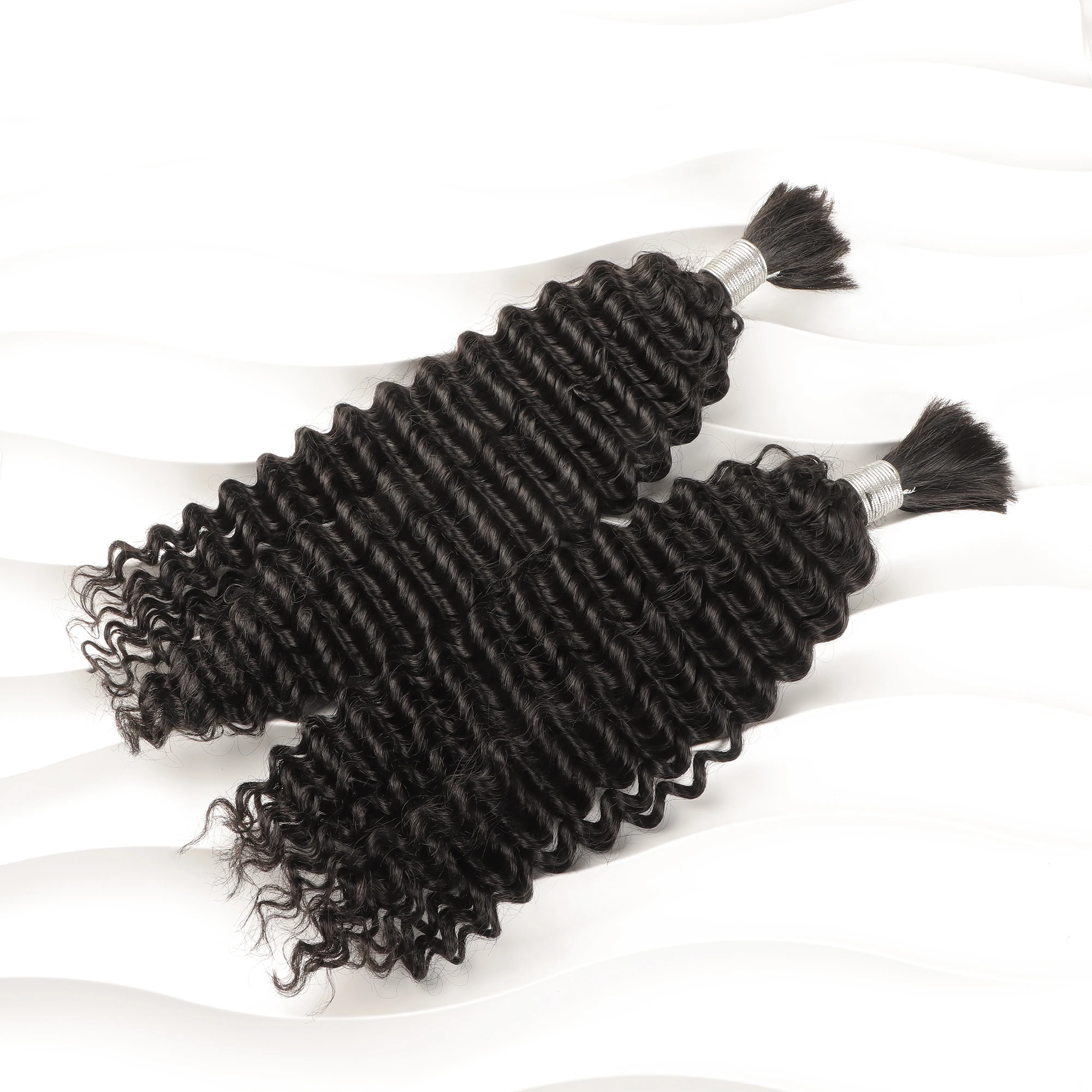 AHVAST deep wave extension braiding hair bundles 100g boho braids hair natural black for braiding virgin hair extension