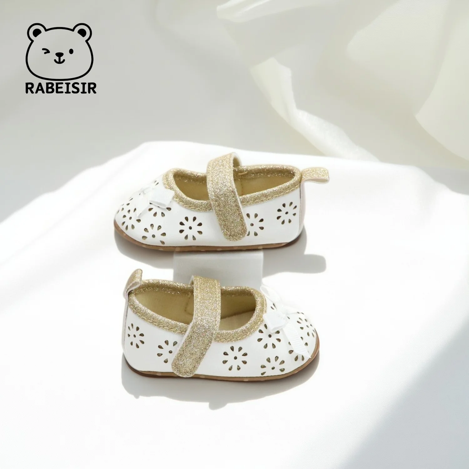 أحذية للفتيات الصغيرات، أحذية الأميرة، أحذية المشي للأطفال، 0-6-12-18 شهرًا مجوفة قابلة للتنفس ومضادة للانزلاق ومضادة للانزلاق #3