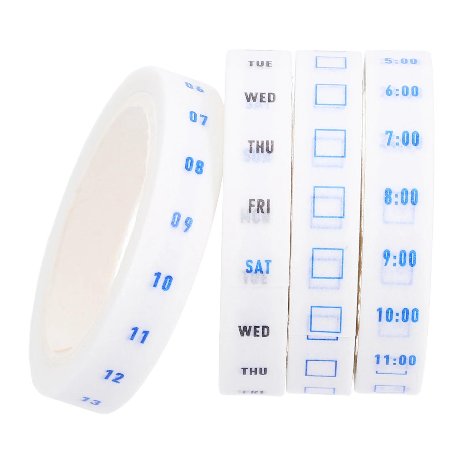 4 Rolls Time Washi Tape Journaling Supplies for Planner Decorating Japanese Paper