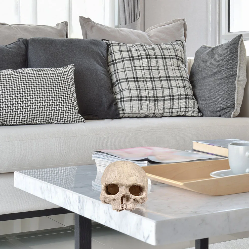 

Aquarium Resin Skull Ornament Realistic Fish Tank Decoration Shrimp Hideout Shelter Aquarium Decor Fish Tank Skull Decoration