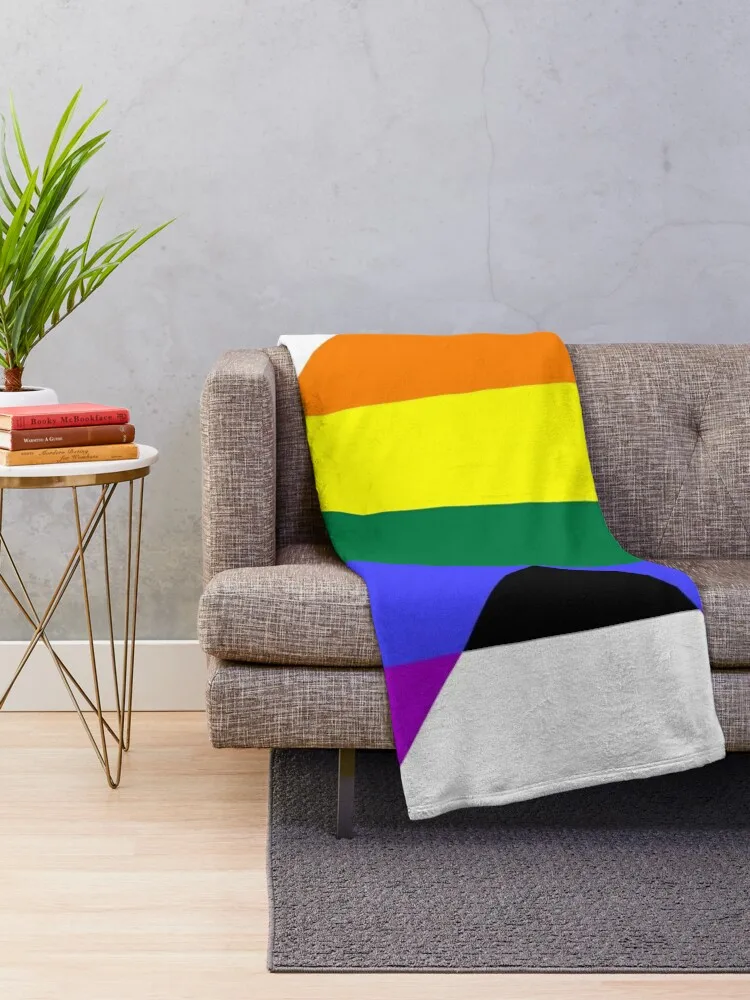 Straight Ally Pride Flag Throw Blanket Soft Softest Heavy Soft Plaid Blankets