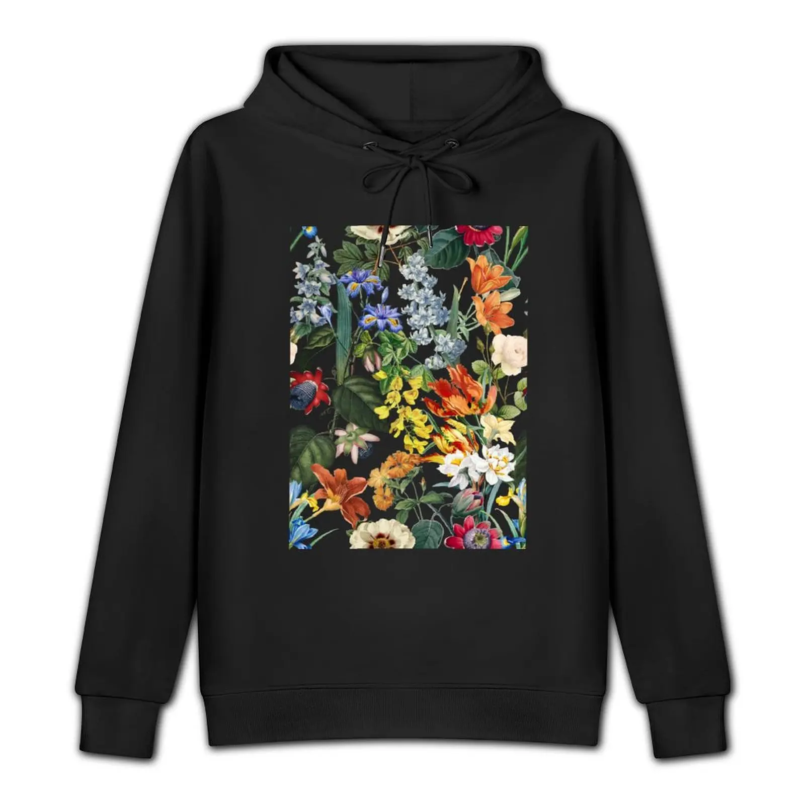 Vintage Exotic Flower Botanical Garden Pullover Hoodie male clothes japanese hoodie