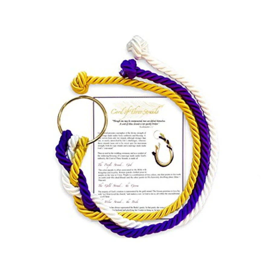 

A Stunning Cord of Three Strands Wedding Knot with Ceremony Card