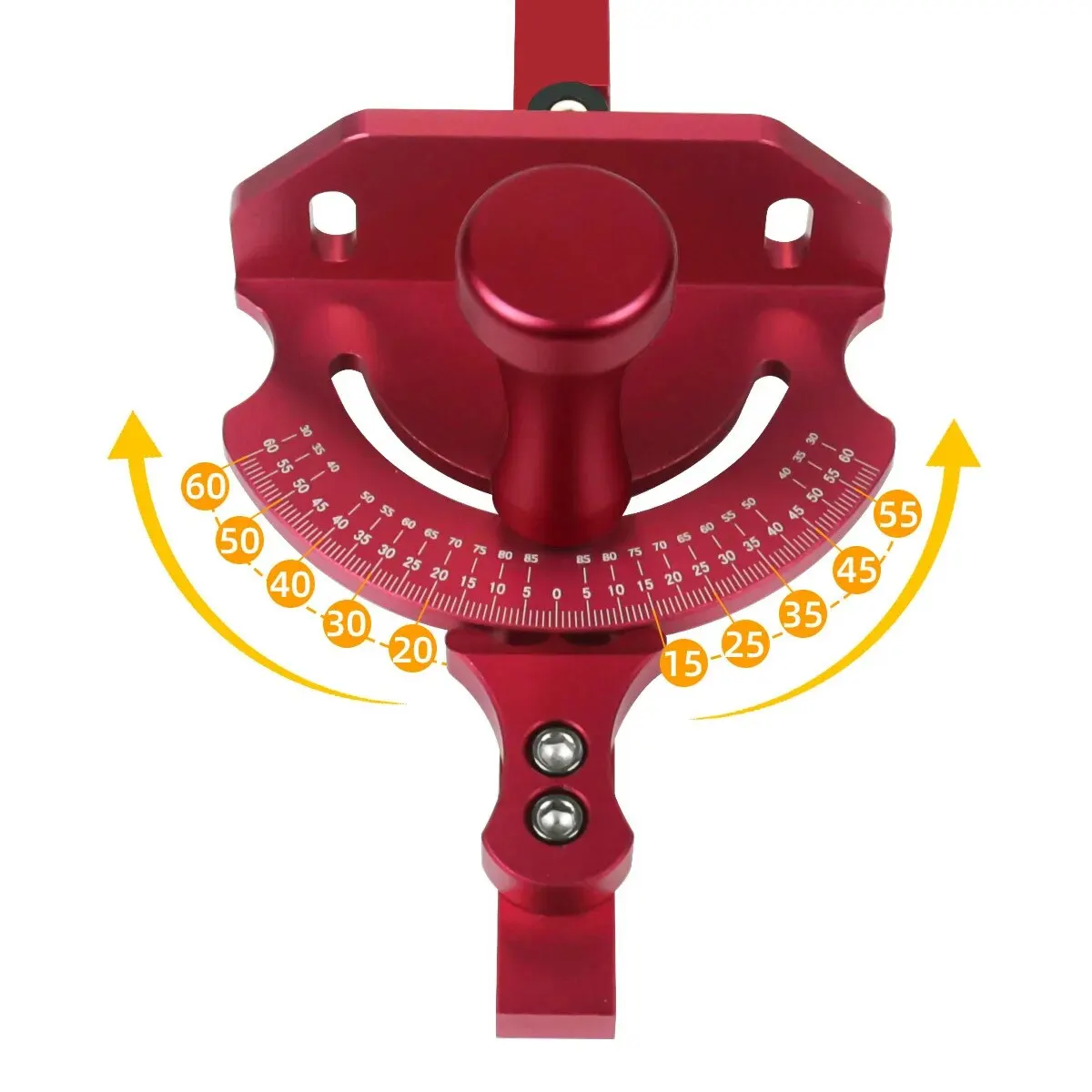 Miter Gauge W/ Fixed Angle Gear Shifting Hole Aluminium Universal Table Saw Gauge -Miter Saw Protractor with A Standard Slot Bar