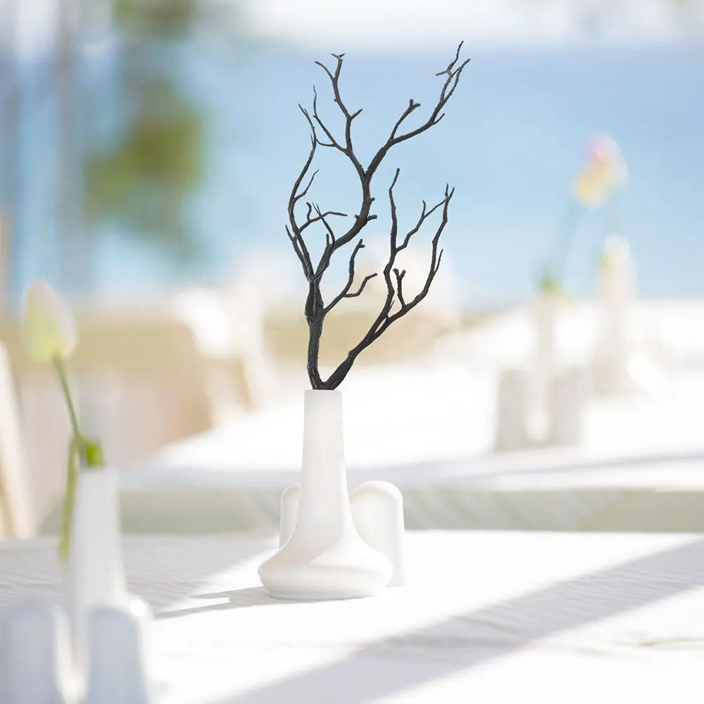 

6 Pcs Black Artificial Plant Decoration Dried Coral Branches for Vase Filling DIY Craft Halloween PlantsArrangement