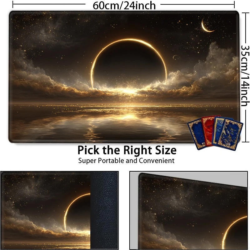 Cosmic Dark Ring game mat, suitable for trading card games (TCG), random card games (CCG), and role-playing games (RPG)