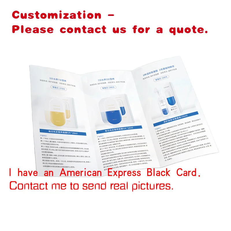 

custom.Customized Printing of Black and White, Color Three Fold Advertising Brochure, Folding Instruction Manual