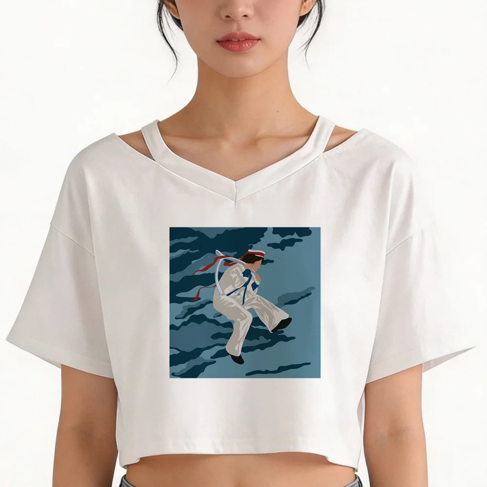 Conan Gray crop top girl cute meme japan harajuku anime top tees korean fashion funny jojifuku japanese streetwear